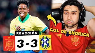 REACCIONES DE UN HINCHA al España vs Brasil 3-3 *PARTIDAZO*