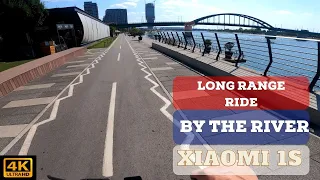 Xiaomi MI 1S Electric Scooter- Long Range Ride By The River to the Ada Lake| 22KM | 4K |