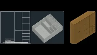 Designing of Wardrobe in AutoCAD 2D, 3D & Rendering "Siraj Muhammad".