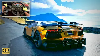 1560 HP Lamborghini Aventador LP 700-4 | The Crew Motorfest | Steering Wheel Gameplay