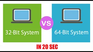 Difference between 32-Bit and 64-Bit System | Operating System | Processor | Software #shorts#short