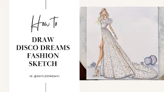 Disco Dreams Fashion Illustration Sketch