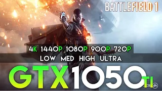 Battlefield 1 | GTX 1050 Ti 4GB | 4K, 1440P, 1080P, 900P, 720P - All Settings | Performance Tasted.
