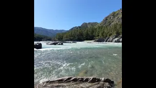 Панорама слияния рек Чемалки и Катуни 🏞️🌊💪