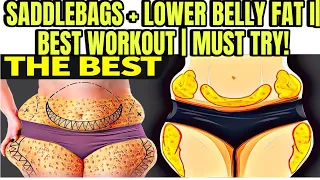 SADDLEBAGS + LOWER BELLY FAT I|BEST WORKOUT | MUST TRY! Join daily half an hour live class 🏋️🧿