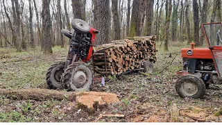 OPASNO PO ŽIVOT - prevrtanje IMT-a 533 u šumi