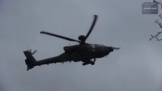 Übungsschießen mit dem Apache Kampfhubschrauber auf dem Truppenübungsplatz Grafenwöhr