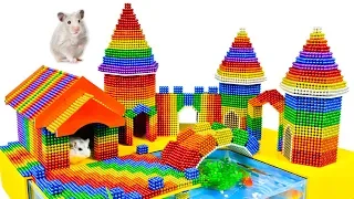 DIY - Build Hamster Castle Playground And Fish Pond With Magnetic Balls (Satisfying) - Magnet Balls