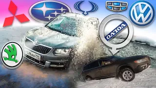 Штурм ручья вот что могут VOLVO XC70, SKODA YETI, Subaru Forester, Volkswagen Touareg