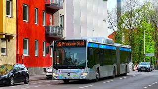 #147 Mercedes-Benz C2G NGT Hybrid |KOM 3618 ~ Voith Kickdown [Sound] |Bus in Augsburg SWA Linie 35