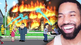 American dad but it's just their house getting destroyed...(try not to smile)