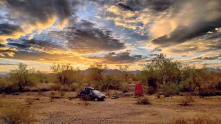 Minivan Camping In The Desert | Solo female boondocking adventures near Quartzsite, AZ.
