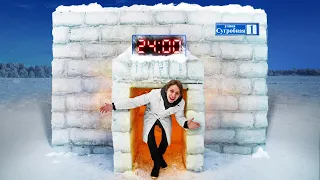 24 HOURS IN A SNOW HOUSE!