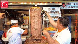 Best Turkish Delicious Street Food Tour Istanbul Istiklal Street 2023-4K UHD-DONER KEBAB-BAKLAVA