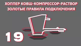 Хоппер ковш компрессор раствор  Золотые правила подключения