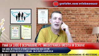 🔴  Pana la 1000 € despagubire pt. inregistrarea gresita in Schufa!