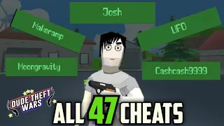 All 47 Cheats in Dude Theft Wars Open World Sandbox