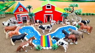 Top the most diy Farm Diorama with house for Cow, pig | Supply Water for animals | Gaby Animal