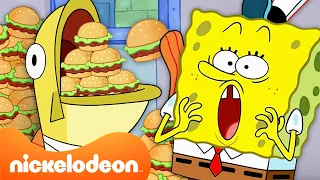 Karakter-Karakter SpongeBob Makan TERLALU BANYAK MAKANAN selama 30 Menit 😱 | Nickelodeon Bahasa