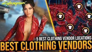 5 BEST Legendary CLOTHING VENDORS in NIGHT CITY - Cyberpunk 2077 - Best Fashion Vendor Locations