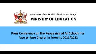 Media Conference On The Reopening Of All Schools For Face-To-Face Classes