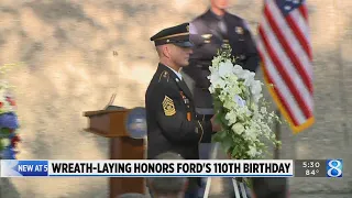 Wreath-laying honors Ford's 110th birthday
