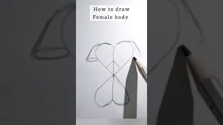 How to draw female body in easy steps #tutorial #shorts #art #femalebody