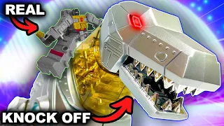 Oversized KNOCK OFF Grimlock vs. Core Class Grimlock!