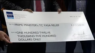 Fijian Prime Minister receives donation from Bred Bank for TC Yasa Relief Fund