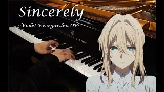 Violet Evergarden OP Sincerely Piano Full Ver.【HarmonicStudio】