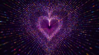 Purple Heart Tunnel Shaped Particles Overlay Background Loop Video Love 4k💜Particles Heart Animation