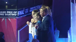 GPF 2019, Torino, Team Tutberidze after medal ceremony