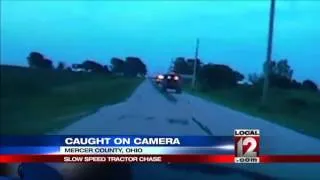 Man leads police on slow speed tractor chase