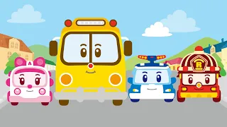 The Wheels on the Bus | Music Video | Kids Songs | Robocar POLI - Nursery Rhymes