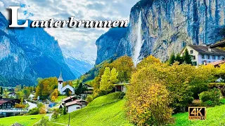Lauterbrunnen Switzerland _ Village of 72 waterfalls ! Autumn In Switzerland | Swiss valley
