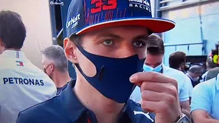 max VERSTAPPEN first interview after hard CRASH with HAMILTON his explaination MONZA F!