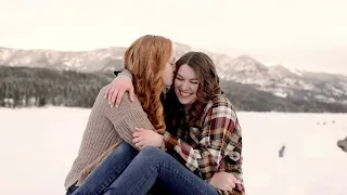 Kendra and Rachel Engagement in Hyalite Canyon (Bozeman, MT)