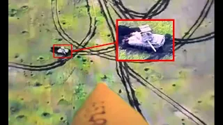 T-72 Tank With Cope Cage Get Targeted By Kamikaze Drone