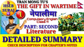 The Gift in Wartime Summary in Nepali | Compulsory English Grade 11| NEB New Course | Hseb Suraj