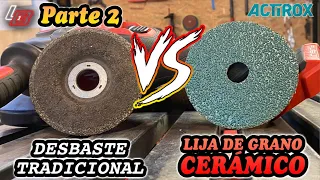 👍¿El MEJOR disco de DESBASTE de SOLDADURA?👨‍🏭 || Disco tradicional VS Actirox AF799