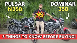 Bajaj Pulsar N250 vs Dominar 250 | Comparison review | Which is better 250cc Bike #bajaj