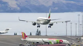 Stunning BULGARIA Air EMBRAER E190 Landing at Madeira Airport