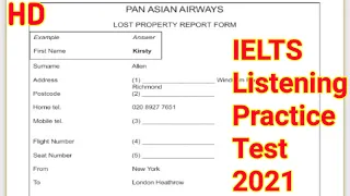 Pan Asian Airways IELTS Listening | IELTS Listening | IELTS Listening Practice Test 2021 with Answer