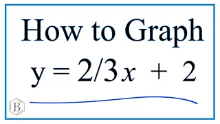 How to Graph y = 2/3 x + 2