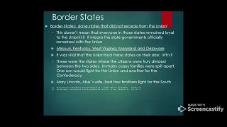 Civil War:  Border States