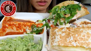 ASMR EATING CHIPOTLE CAR MUKBANG CHEESE QUESADILLA + SPICY TINY TACO REAL SOUND 먹방 TWILIGHT SHOW