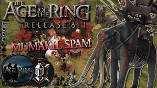 BFME 2 ROTWK Age of The Ring 6.1 "Playing as Mordor in a 2v2" Mumakil spam!