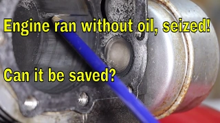Engine ran without oil, seized! Can it be saved?