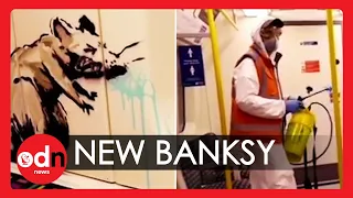 New Banksy Mask-Themed Artwork on London Tube Train Removed by TfL