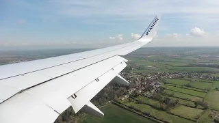 Ryanair Boeing 737-800 ✈ Dublin to Birmingham Airport Flight Video